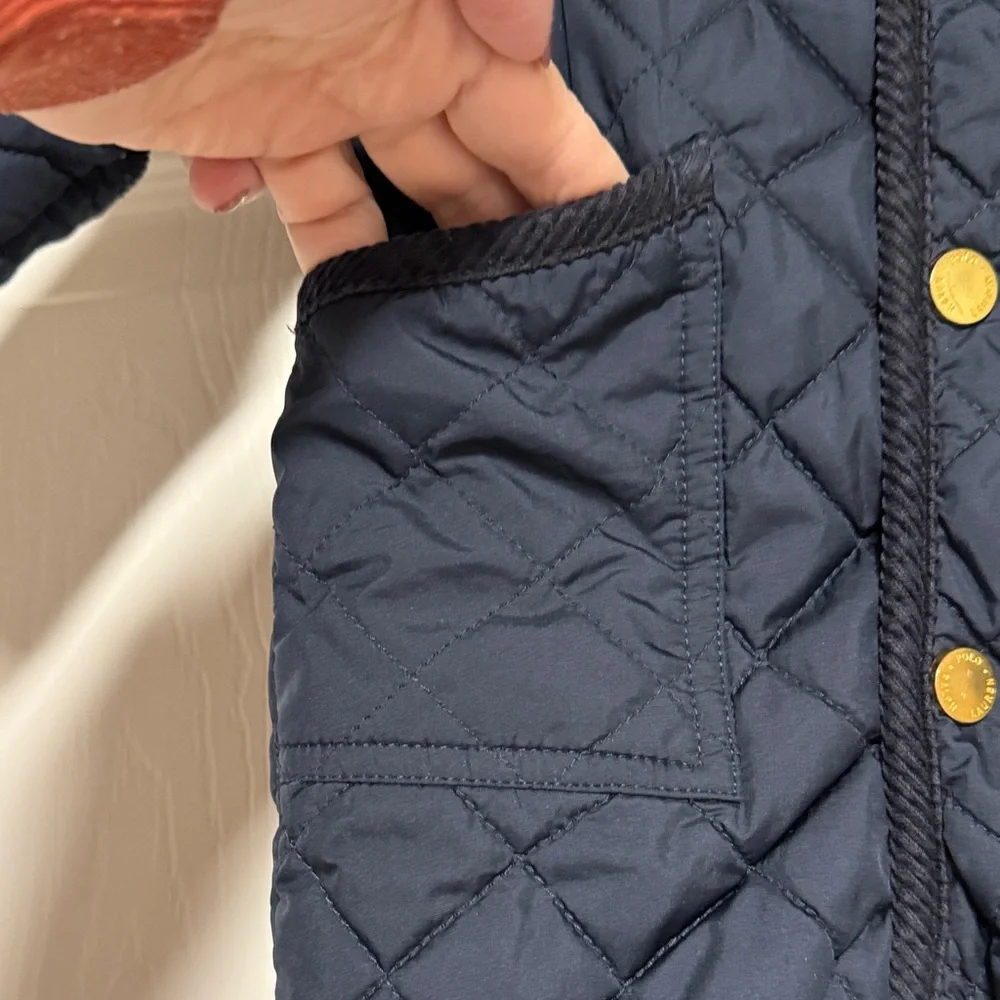Ralph Lauren Navy Quilted One-Piece Snowsuit with Hood